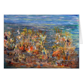 Cartão Pintura tropical do aquário dos peixes do mundo