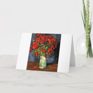 Cartão Pintura Vintage Van Gogh Flores Vaso em Flor