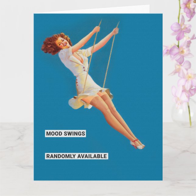 Cartão Pinup Retro Funny (Orquídea)