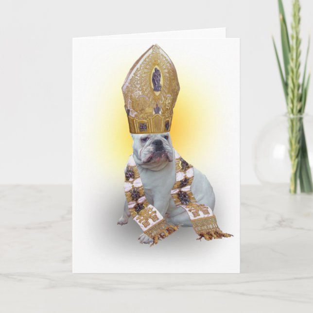 Cartão Pious Bulldog (Frente)