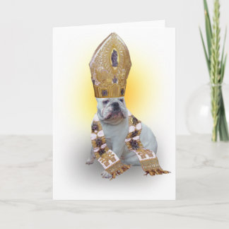 Cartão Pious Bulldog