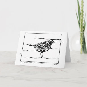 Cartão Piping Plover Maze and Greeting Card.