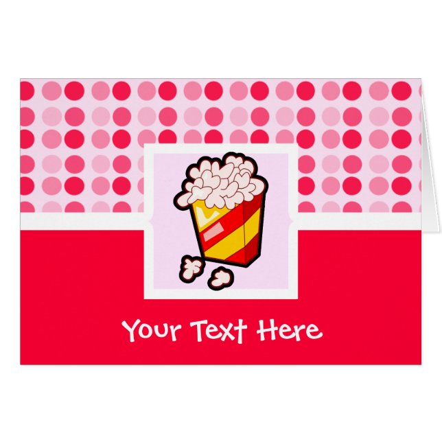 Cartão Pipoca bonito (Frente Horizontal)