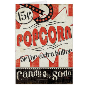 Cartão Pipoca retro