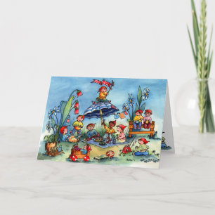 Cartão Piquenique do gnomo