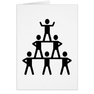 Cartão Pirâmide Cheerleading