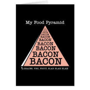 Cartão Pirâmide de comida do bacon