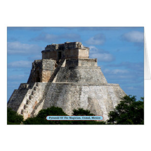 Cartão Pirâmide Do Mágico, Uxmal, México