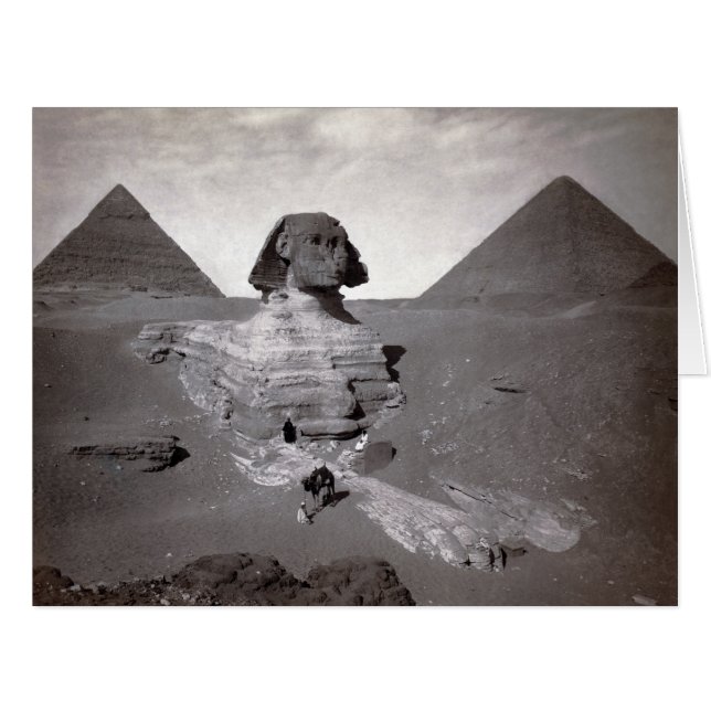 Cartão Pirâmides de Sphinx e Giza do excelente Necropolis (Frente horizontal)