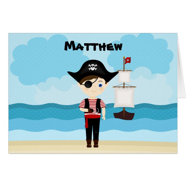 Cartão Pirata Boy (Frente Horizontal)