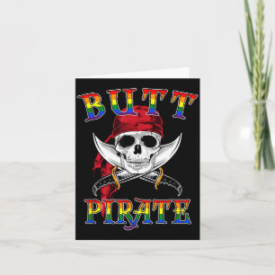 Cartão Pirata da Bunda LGBT Engraçado Halloween Gay