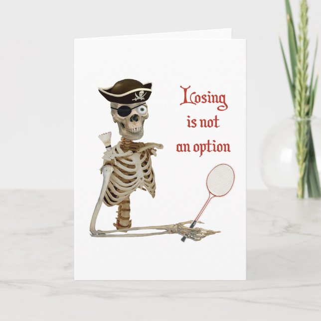 Cartão Pirata de Badminton de Opção (Frente)