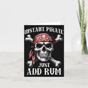 Cartão Pirata Instantâneo Adicione Humor Divertido Piada 