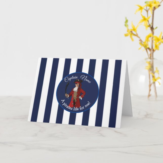 Cartão Pirata para Meninos (Flor Amarela)