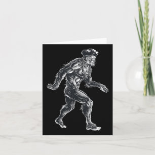 Cartão Pirata Pé-Grande - Sasquatch Pé Grande - Assustado