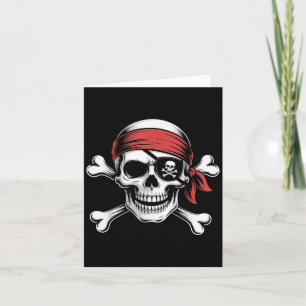 Cartão Pirata Preguiçosa Bandana Halloween Figurume Men B