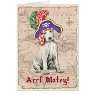 Cartão Pirata Weimaraner