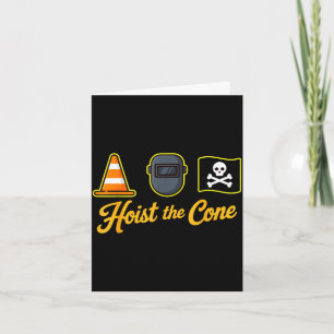Cartão Piratas içam o cone dizendo piada de beisebol para