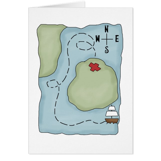 Cartão Piratas · Mapa do pirata (Frente)