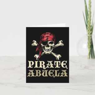 Cartão Pirate Abuela Skull Correspondendo à vovó Hallowee