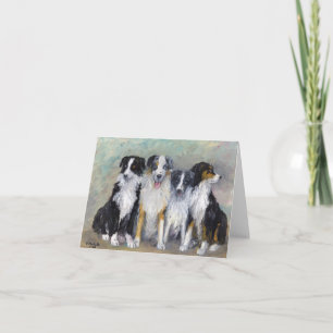 Cartão Pirate and Daughters - Australian Shepherds