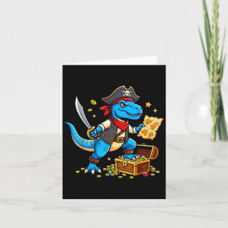 Cartão Pirate dinosaur t rex boys girls kids funny