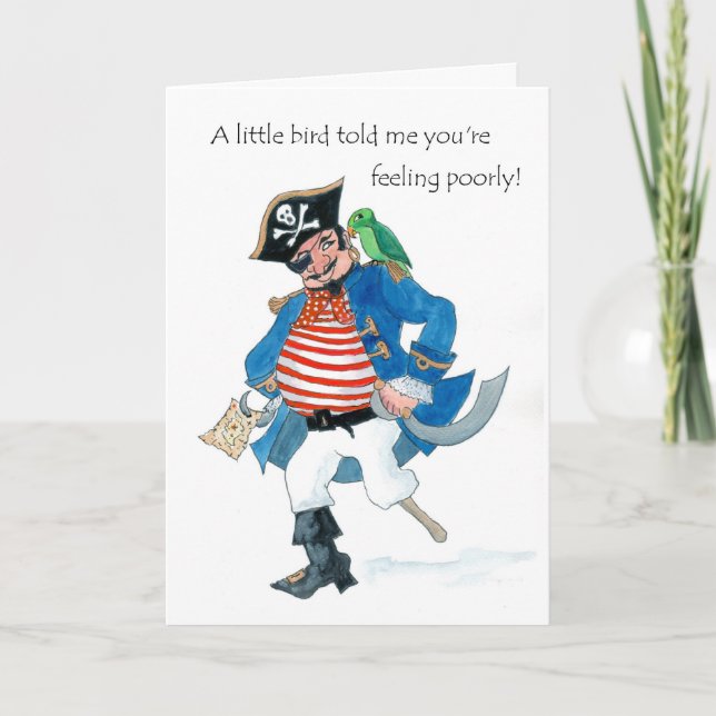 Cartão Pirate Get Well Soon Card (Frente)