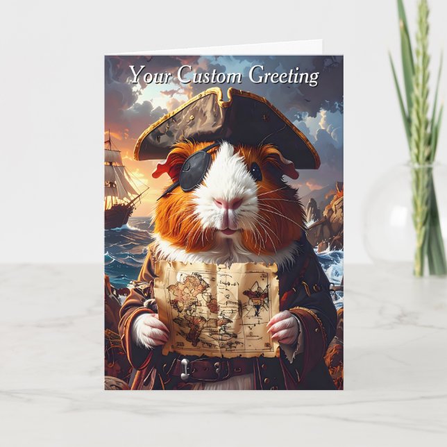 Cartão Pirate Guiné Pig (Frente)