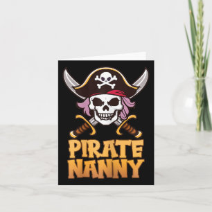 Cartão Pirate Nanny Engraçado Capitão Correspondente ao C