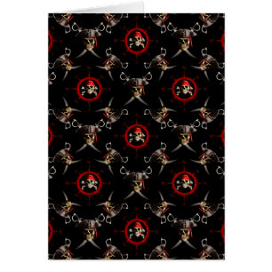 Cartão Pirate Skulls