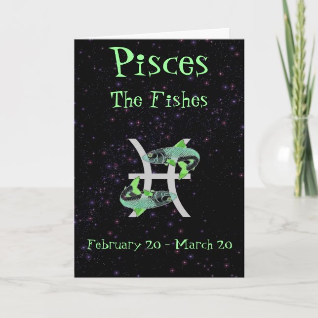 Cartão Pisces Birthday Card (Frente)