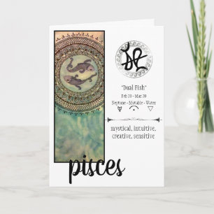 Cartão Pisces Birthday Card