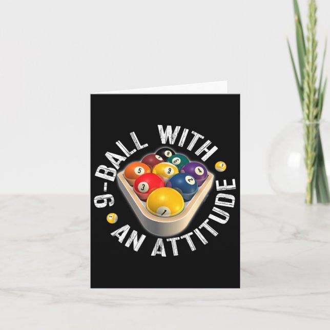 Cartão Piscina 9 Bola Com Camisa De Atitude (Frente)
