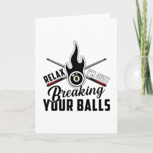 Cartão Piscina Billiard Snooker 8 Ball Billiards Engraçad