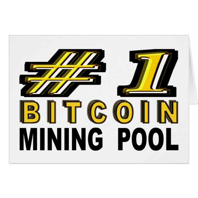 Cartão Piscina da mineração de Bitcoin do número um (Frente Horizontal)