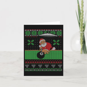 Cartão Piscina de Billiards Estilo de Suéter de Natal Fei