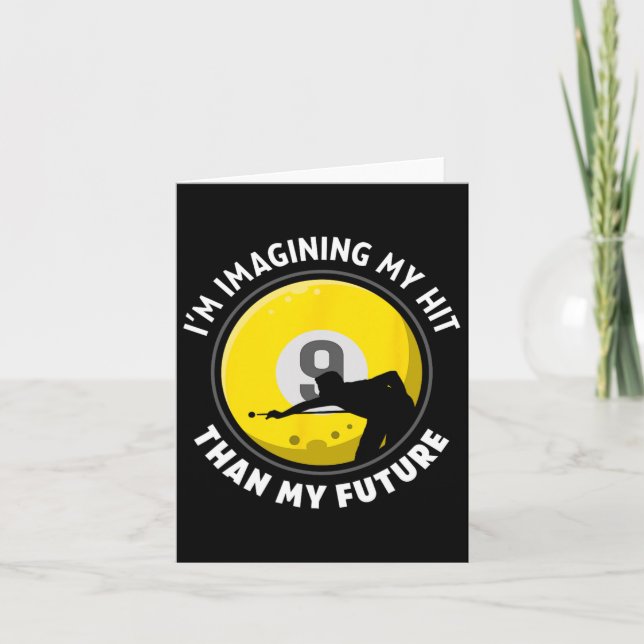 Cartão Piscina De Jogo Snooker E Jogadores De Piscina De  (Frente)