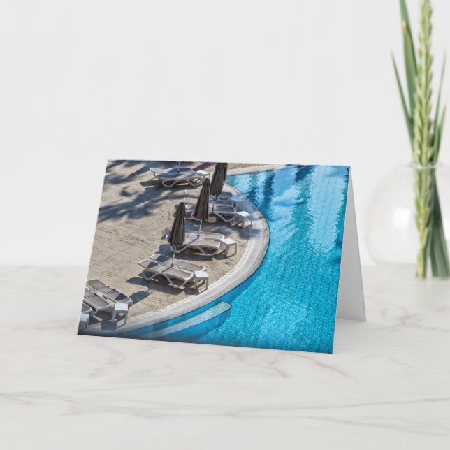Cartão Piscina de natação de Natal (Frente)