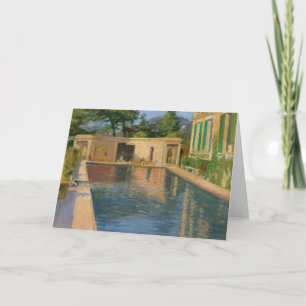 Cartão Piscina de natação, sul da França   Sir John Laver