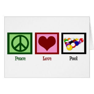 Cartão Piscina do amor da paz