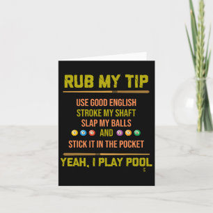 Cartão Piscina Mesa Billiard Player Sports Billiard Gift