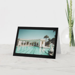 Cartão piscina no Castelo Hearst...