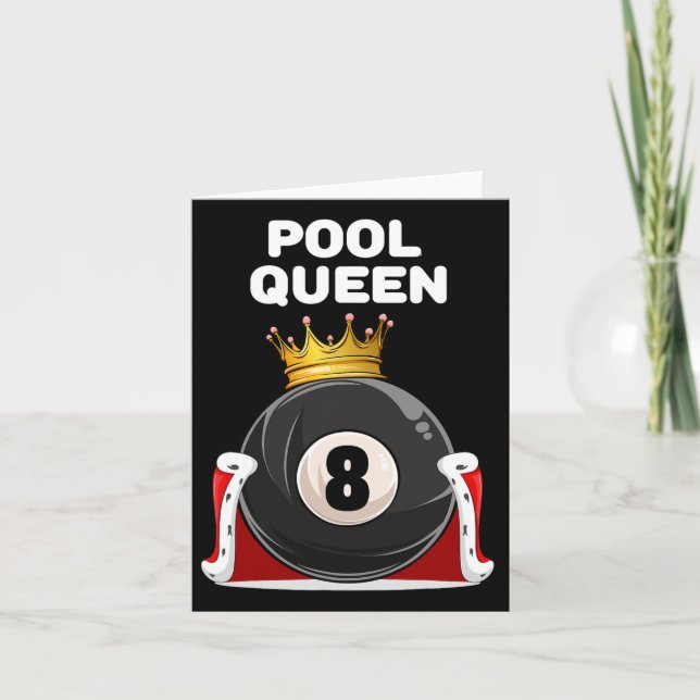 Cartão Piscina Queen Girls Piscina Womens Billiards Pisci (Frente)