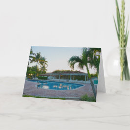 Cartão Piscina tropical em Sunset, Bahamas