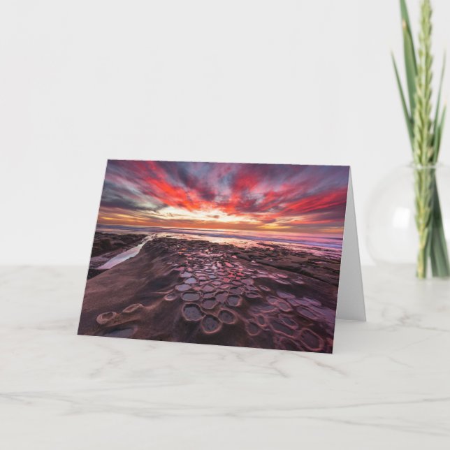 Cartão Piscinas de maré em La Jolla, CA (Frente)