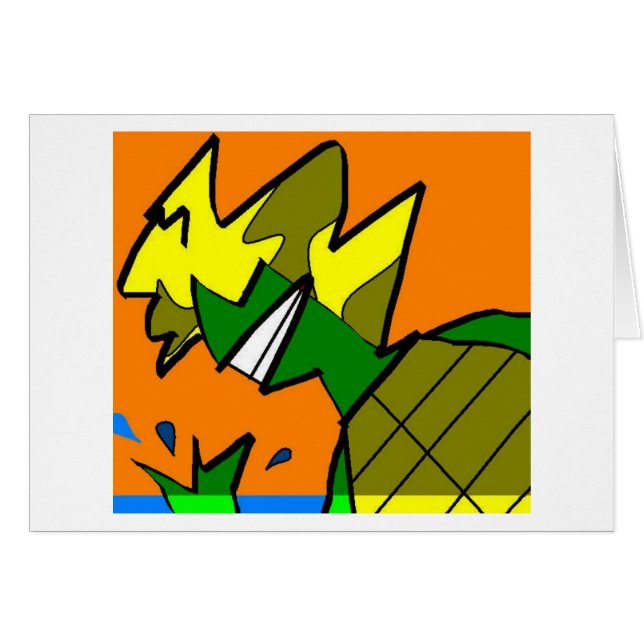 Cartão Pisco de peito vermelho da tartaruga (Frente Horizontal)