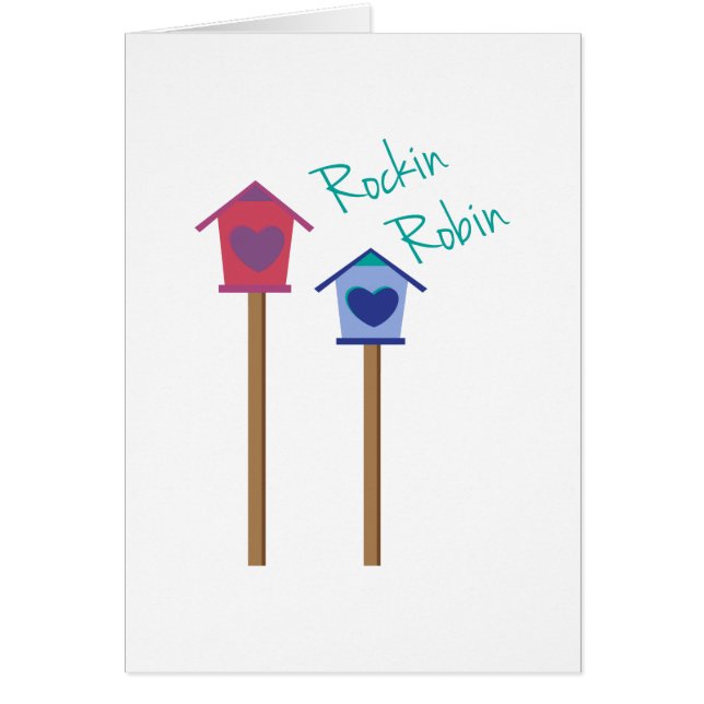 Cartão Pisco de peito vermelho de Rockin (Frente)