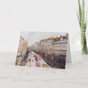 Cartão Pissarro - Montmartre, Mardi Gras no Boulevard