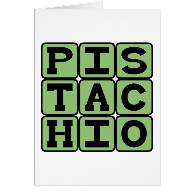 Cartão Pistácio, Noz de Lanche (Frente)