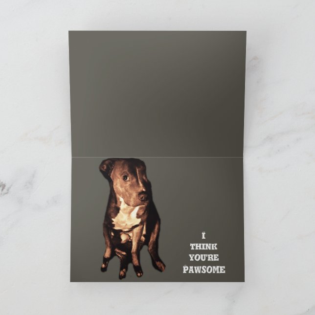 Cartão PIT BULL BIRTHDAY GREETING Card (Interior)